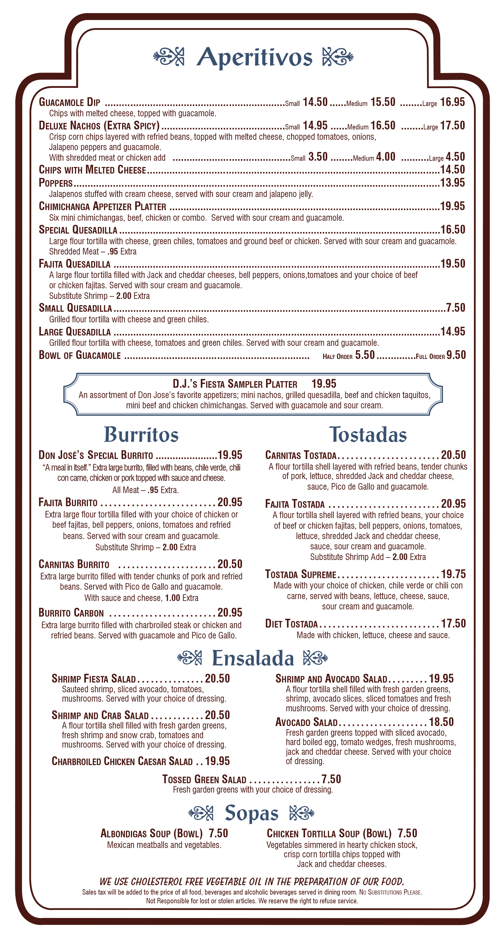 Don Jose Mexican Restaurant Appetizers