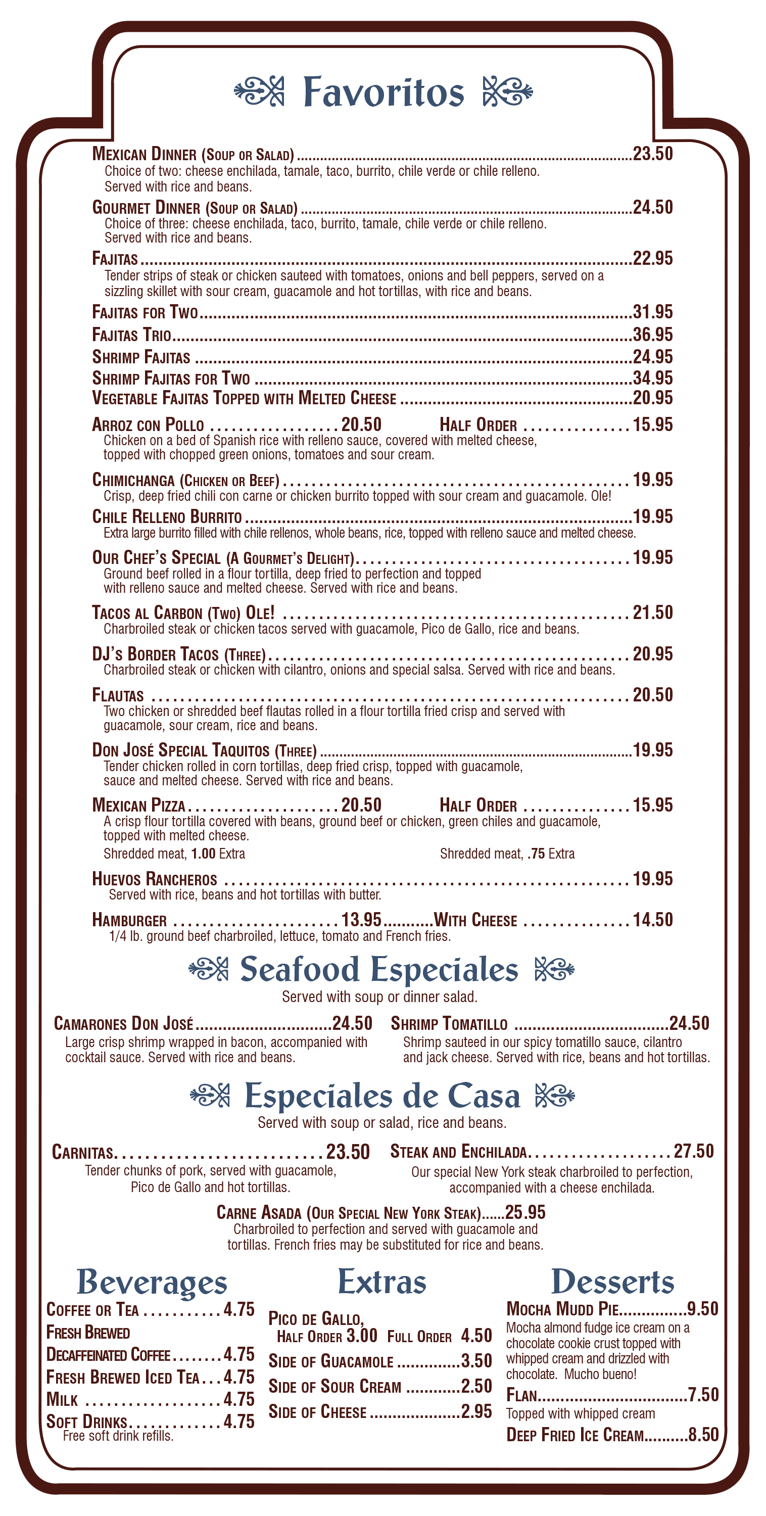 Don Jose Mexican Restaurant  Favorites