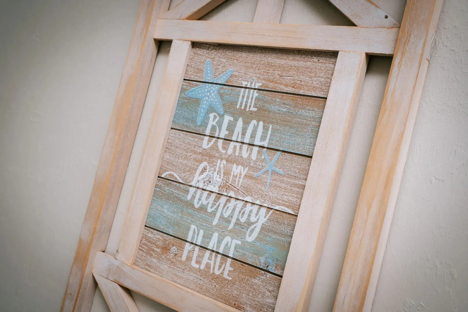 Wooden sign with the words