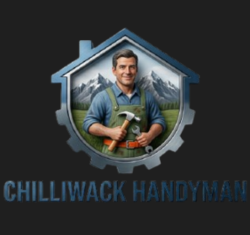 A logo featuring a worker wearing a hard hat and holding a hammer inside a shield, next to the text 