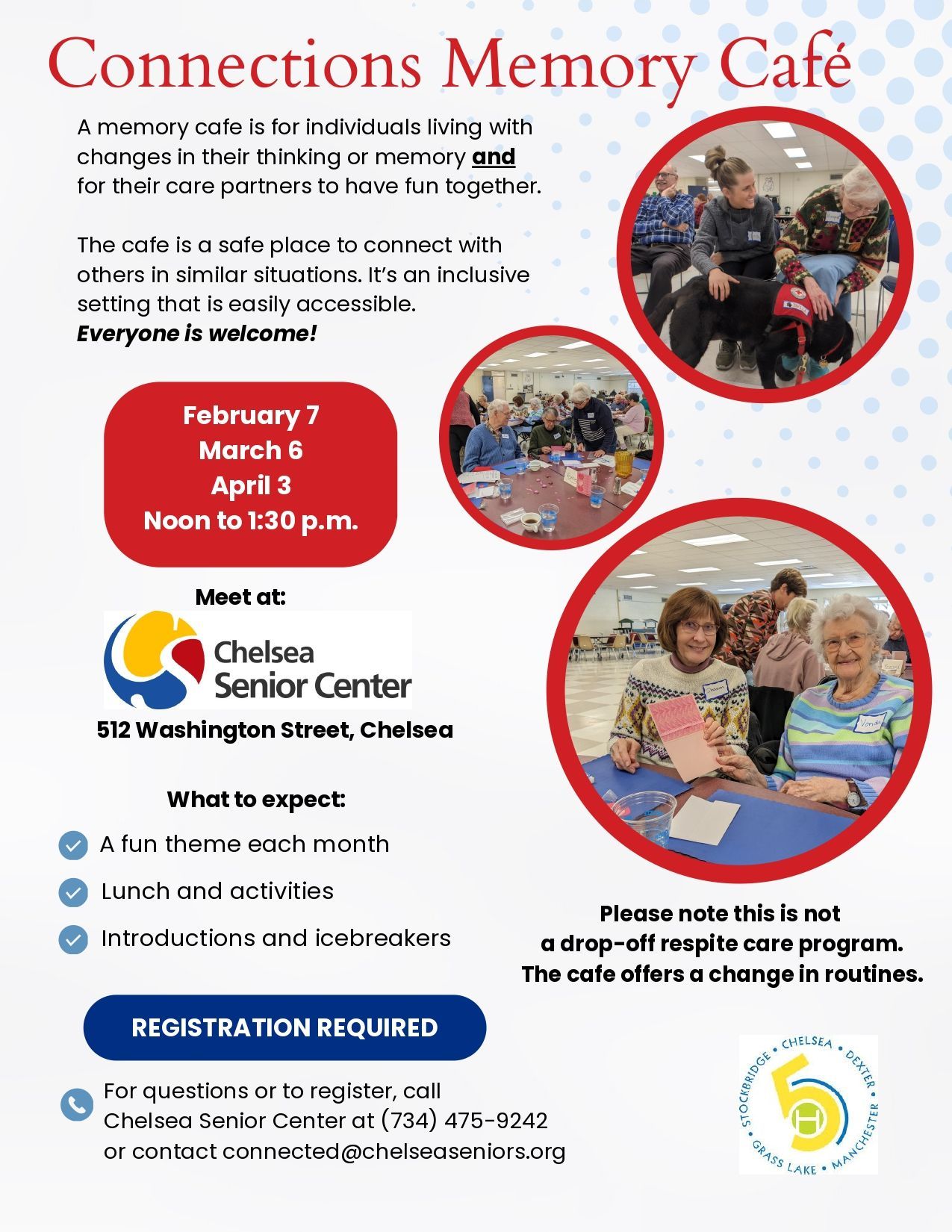 connections memory cafe flyer