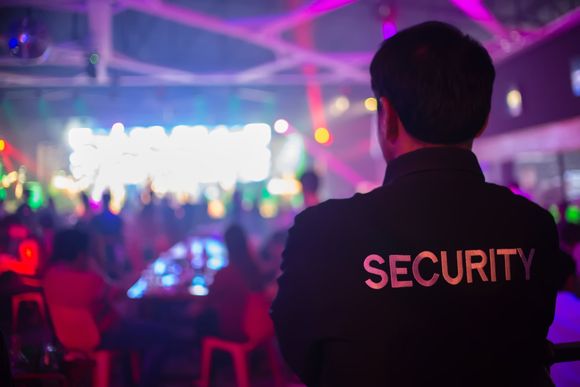 security guard in night club.