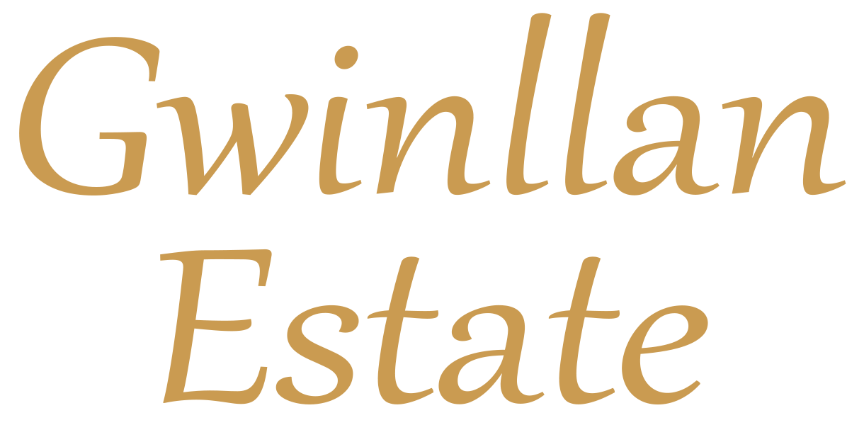 A logo for gwinllan estate is shown on a white background.