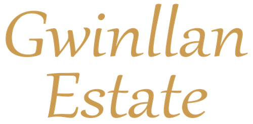 A logo for gwinllan estate is shown on a white background.