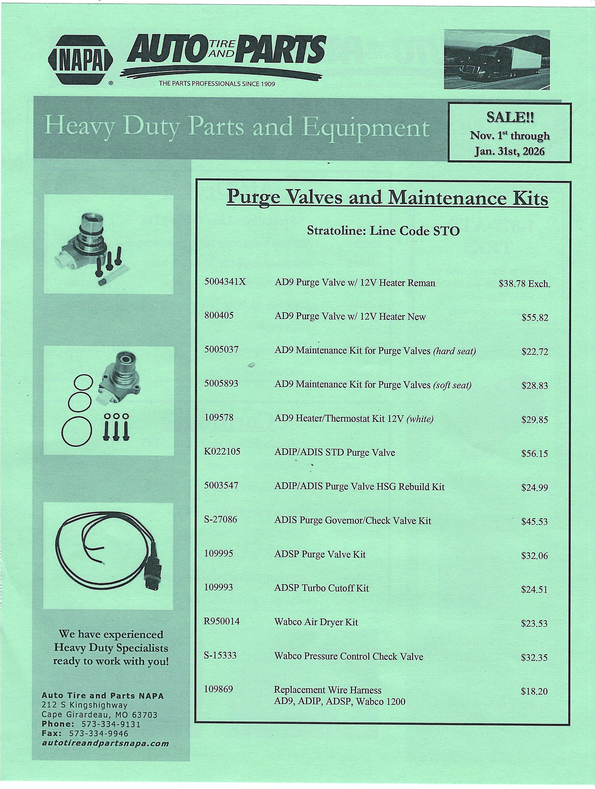 Monthly Specials Flyer