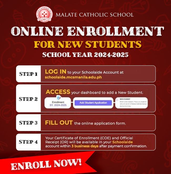 Online Enrollment for New Students