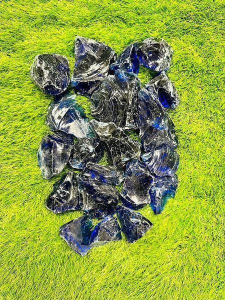 Blue Crushed - Glass Pebbles 1