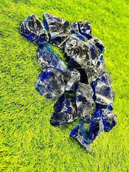 Blue Crushed - Glass Pebbles 3