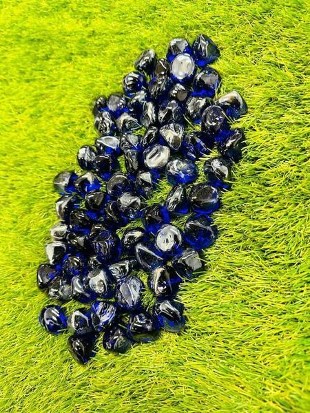 Blue Diamond Shape - Glass Pebbles 2
