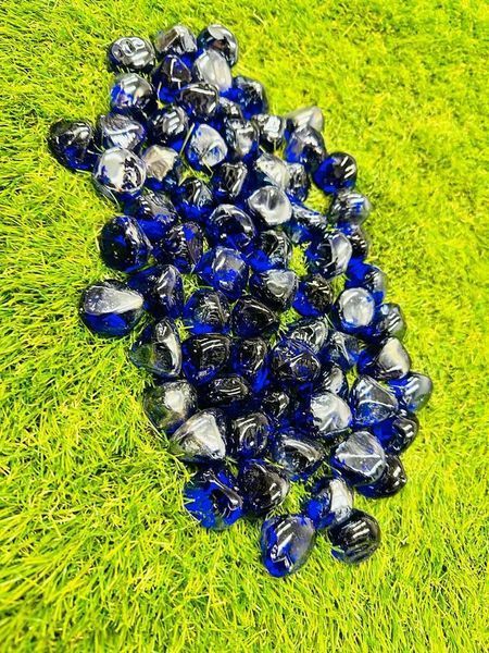 Blue Diamond Shape - Glass Pebbles 3