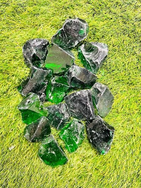 Green Crushed - Glass Pebbles 1