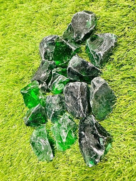 Green Crushed - Glass Pebbles 2