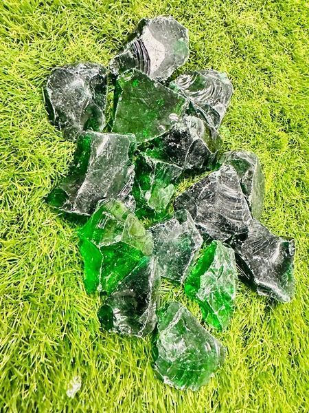Green Crushed - Glass Pebbles 3