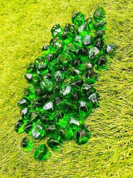Green Diamond Shape - Glass Pebbles 2