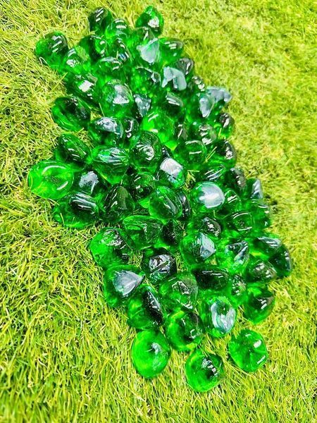 Green Diamond Shape - Glass Pebbles 3