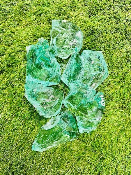 Turquoise Crushed - Glass Pebbles 1