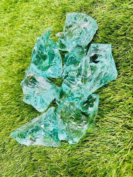 Turquoise Crushed - Glass Pebbles 2