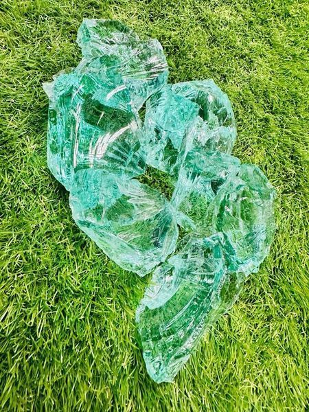 Turquoise Crushed - Glass Pebbles 3