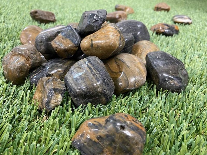 Two Tone Grey and Tan River Rock Wet 2