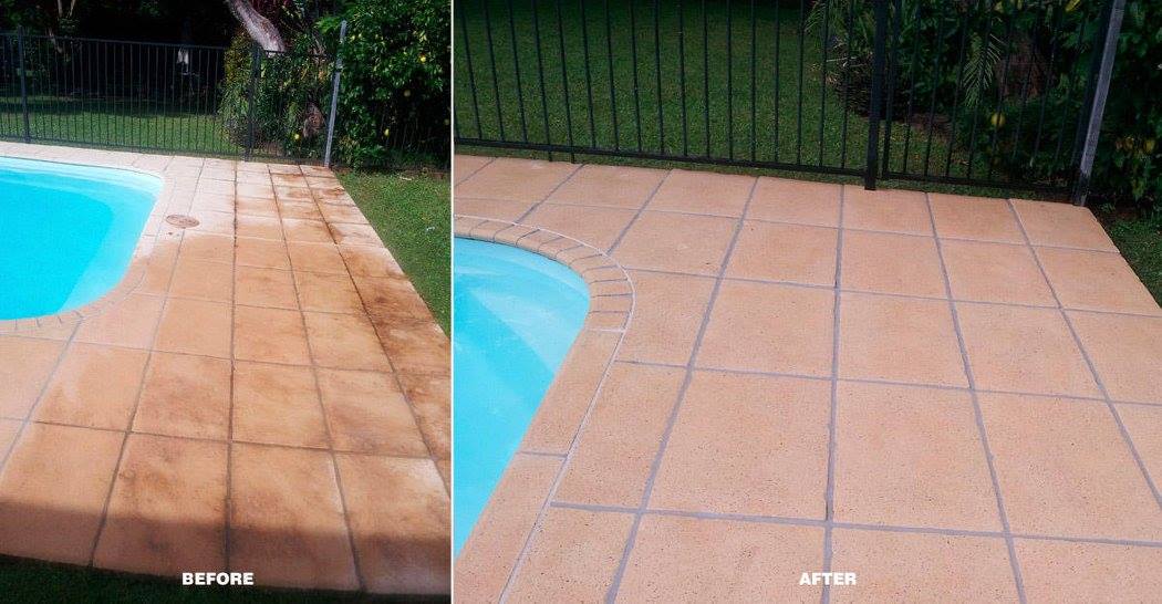 Before and After Grout Cleaning — Cairns, QLD — Big Red Carpet Shampooing