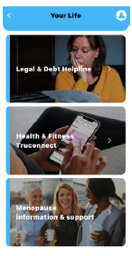 a screenshot of a app called your life