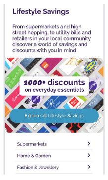 Proactive Mental Health a screenshot of a lifestyle savings website with 1000 discounts on everyday essentials .