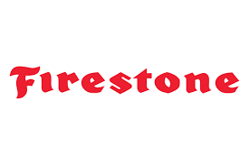 Logo Firestone in testo rosso su sfondo bianco.
