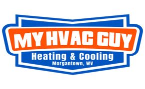 The logo for my hvac guy heating and cooling in morgantown , wv.