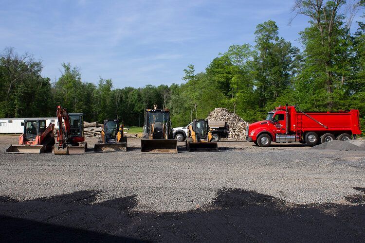Construction Trucks — Quakertown, PA — Jim's Landscaping and Excavating