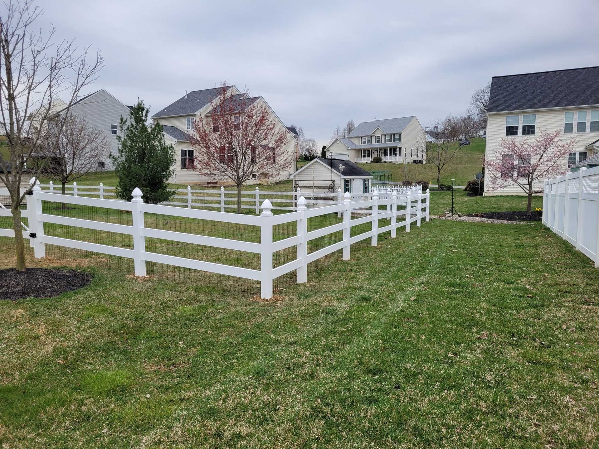White painted wood fences — Shippensburg, PA — Nealy Fence