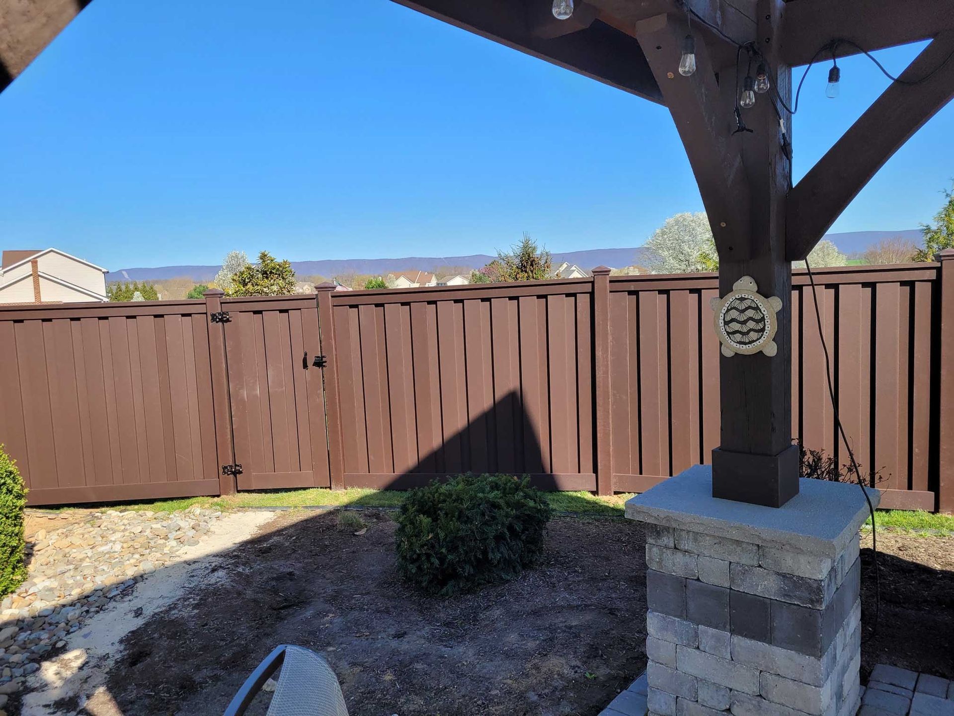 Brown vinyl fences — Shippensburg, PA — Nealy Fence