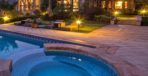 Stone Veneer — Outdoor Pool in Carlisle, PA Stone Veneer — Outdoor Pool in Carlisle, PA