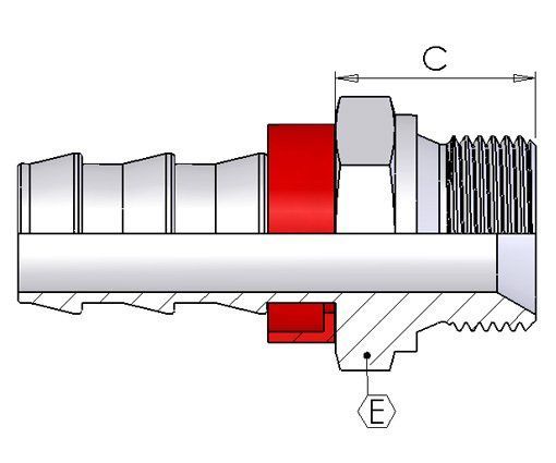 Low pressure hose connection