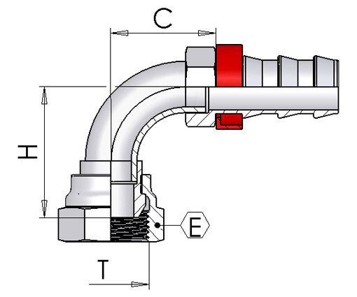 Low pressure angle connector