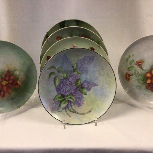 Hand-Painted Plates (12-B-23)
