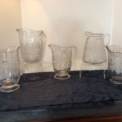 Pitcher, Pressed Glass, (12-D-56)