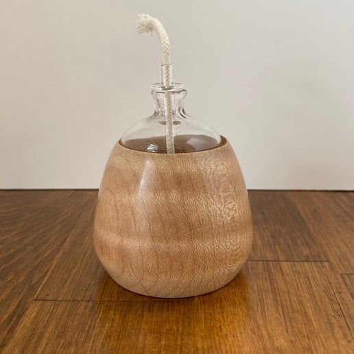 Oil Lights, Wood, Handmade, (77-A-4)