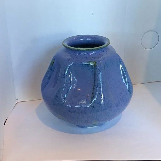 Porcelain Vase, Swirl Top, Blue (98-BL/ST)