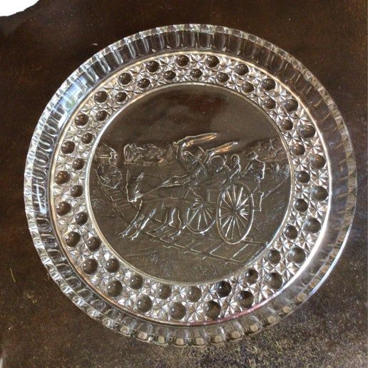 EAPG, Serving Plate, Large “Currier & Ives” (12-D-91)