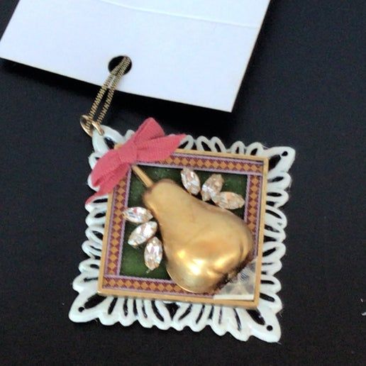 Vintage Pear Ornament (121-E-1)