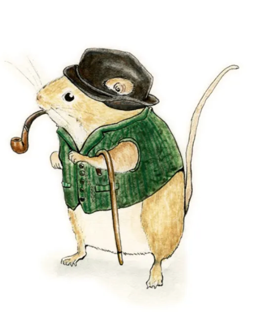 Sticker, “Mr. Dobbins” (Mole/Mouse) (17-I-1)