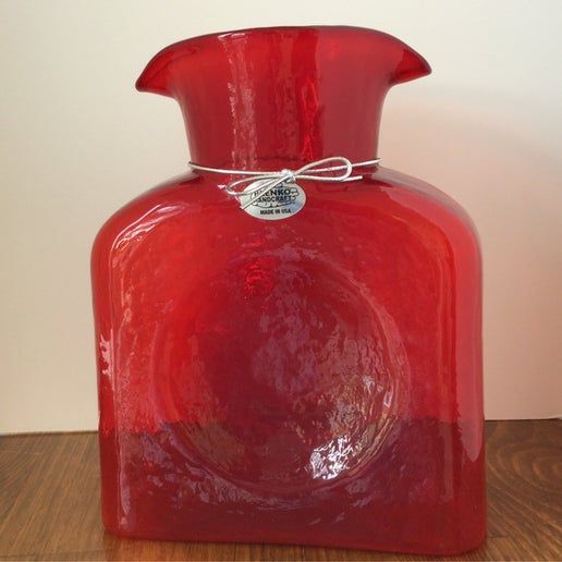 Blenko, Water Bottle, Red, LARGE (6-C-22)