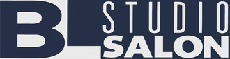 Logo for B Studio Salon, navy blue 