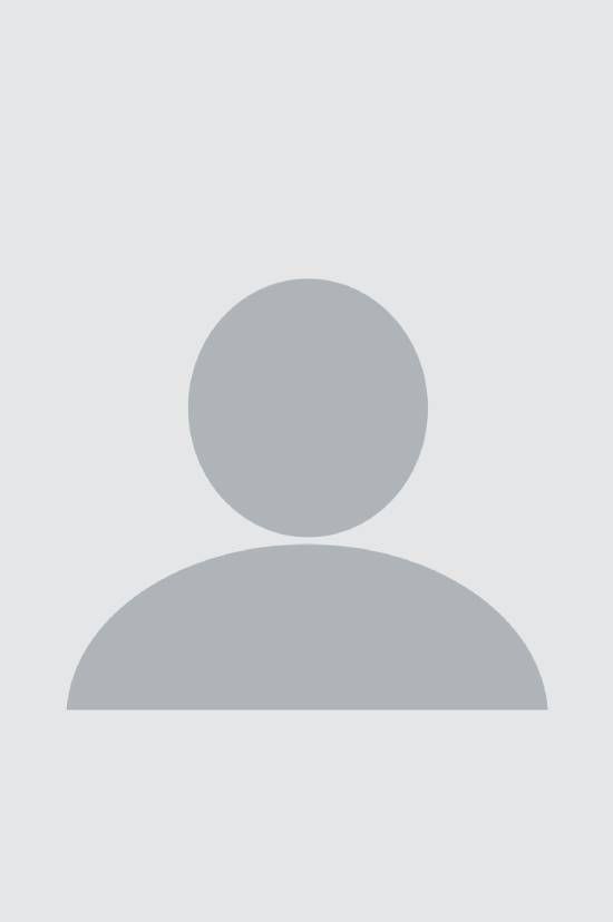 Grey silhouette of a person, with a round head and a curved body shape.