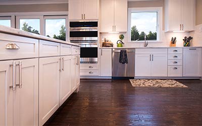 Kitchen Counter Wooden Floor — Flooring Company in Gaithersburg, MD