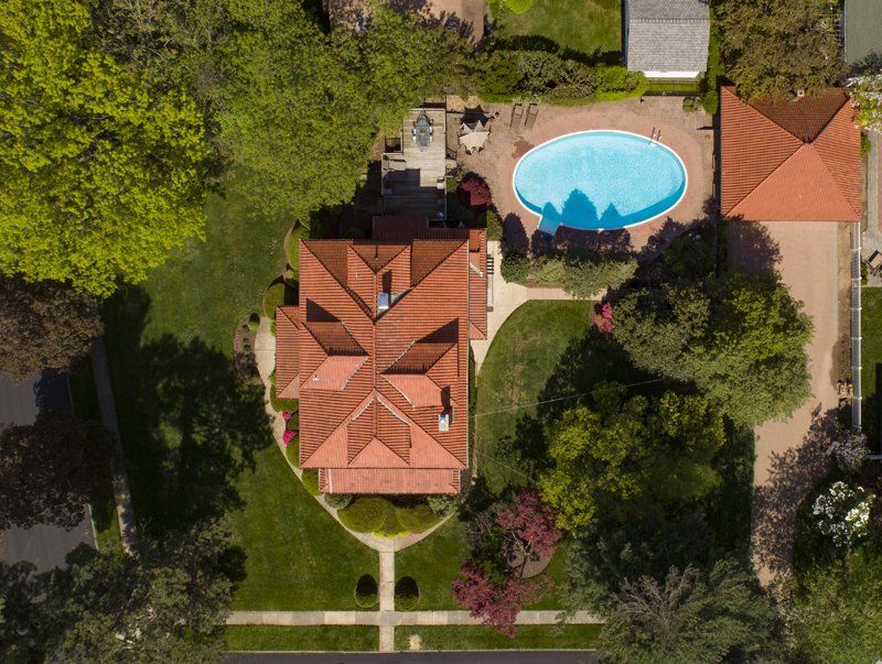 Aerial Drone Photograph of home in Nutley, NJ