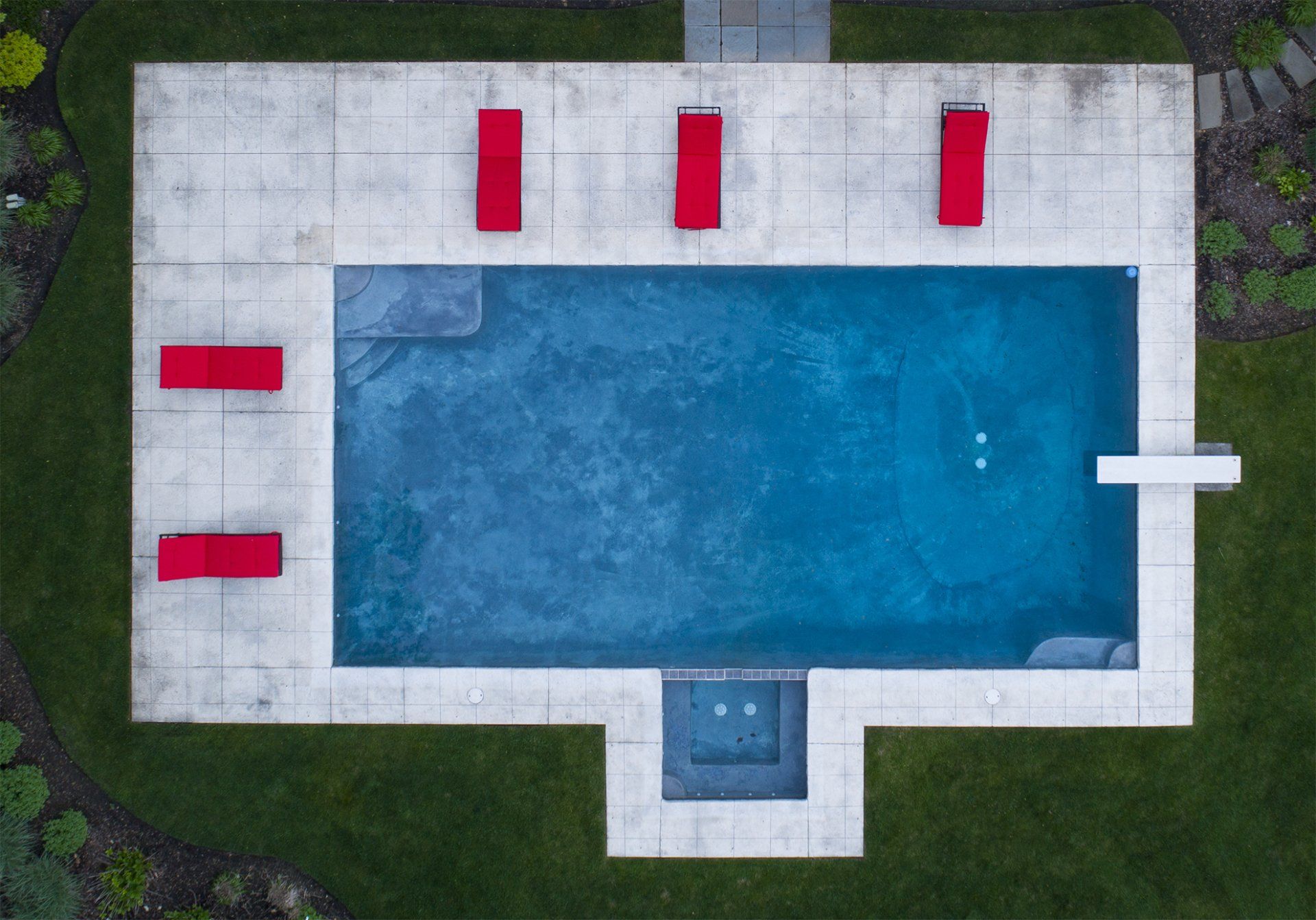 Aerial Drone Photograph of Pool in Randolph, NJ