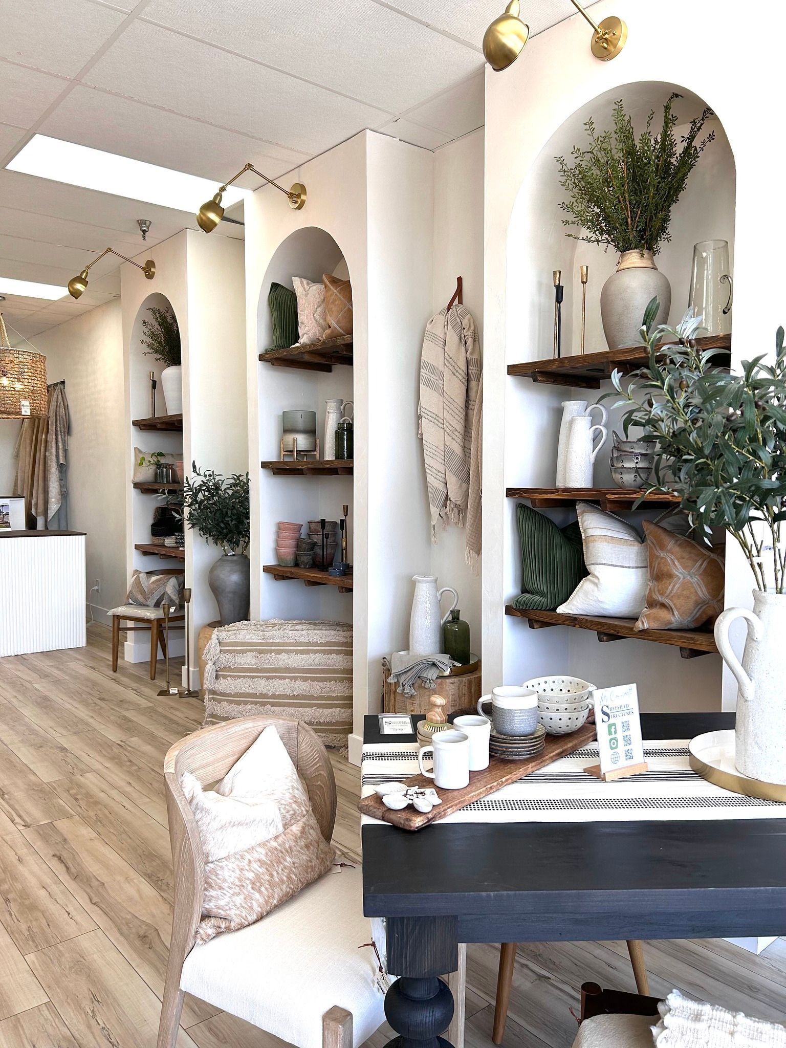 A room with a table and a chair in it