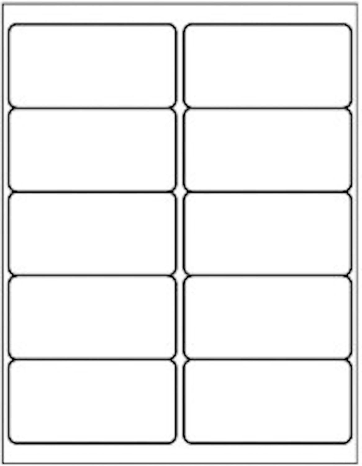 A sheet of blank labels on a white background.