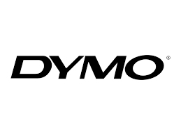 A black and white logo for dymo on a white background.